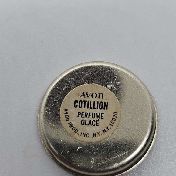 1960s Avon glace solid perfume owl pin with green rhinestone eyes in Cotillion - Picture 5 of 5